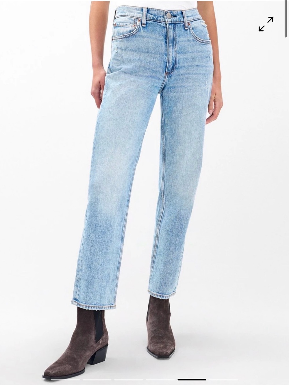 rag & bone Harlow Ankle Straight Jean in Lou Size 26